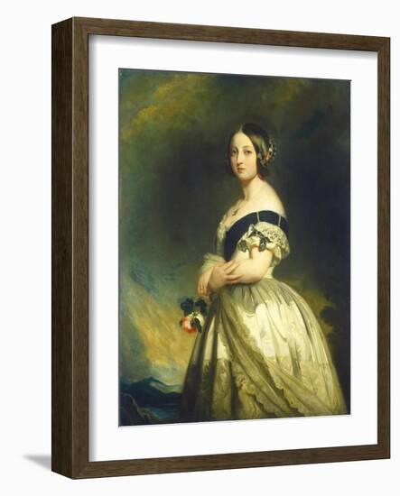 Queen Victoria, c.1843-Franz Xaver Winterhalter-Framed Giclee Print