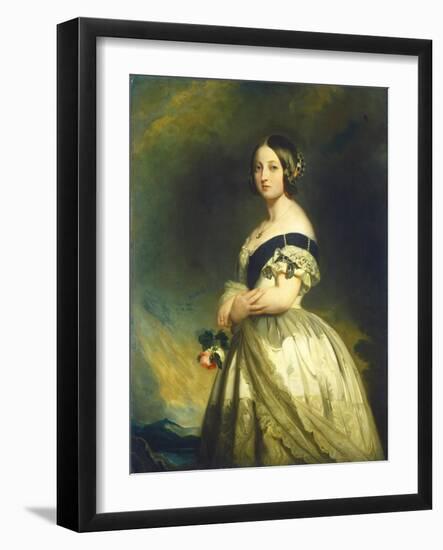 Queen Victoria, c.1843-Franz Xaver Winterhalter-Framed Giclee Print