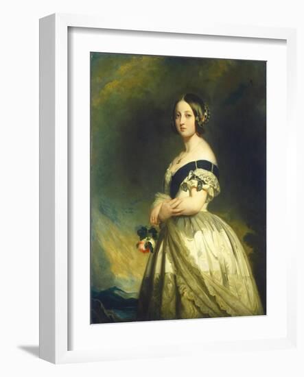 Queen Victoria, c.1843-Franz Xaver Winterhalter-Framed Giclee Print