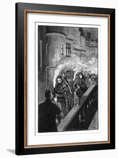 Queen Victoria Celebrating Halloween at Balmoral, Late 19th Century-S Stacey-Framed Giclee Print