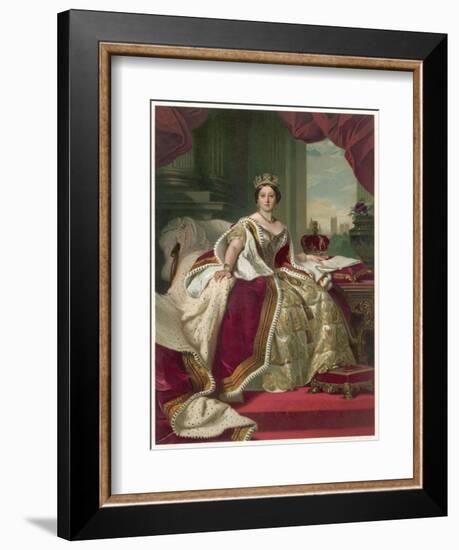 Queen Victoria Circa 1845-Franz Xaver Winterhalter-Framed Photographic Print