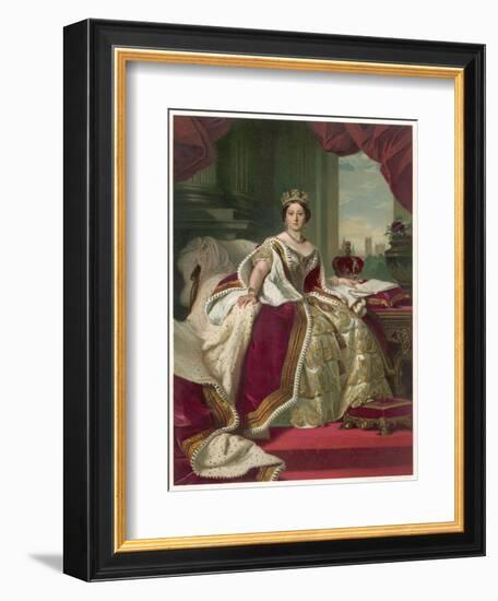 Queen Victoria Circa 1845-Franz Xaver Winterhalter-Framed Photographic Print