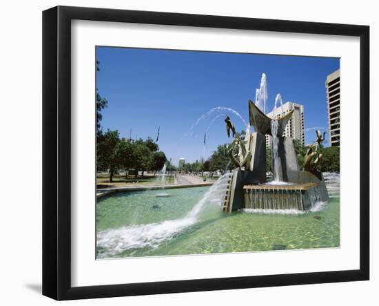 Queen Victoria Fountain, Victoria Square, Adelaide, South Australia, Australia-Neale Clarke-Framed Photographic Print