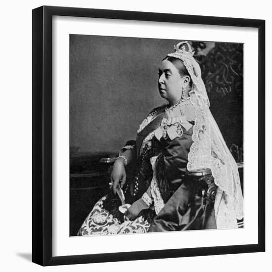 Queen Victoria in Ceremonial Robes at Her Golden Jubilee, 1887-null-Framed Giclee Print
