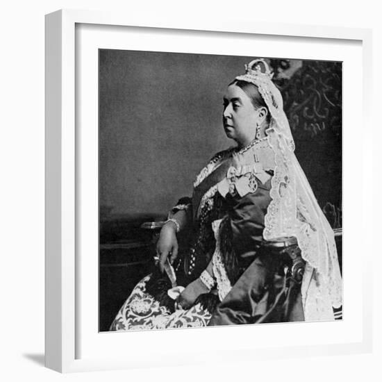 Queen Victoria in Ceremonial Robes at Her Golden Jubilee, 1887-null-Framed Giclee Print