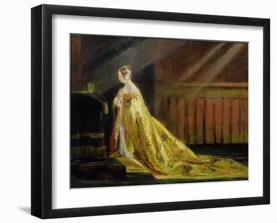 Queen Victoria in Her Coronation Robe, 1838-Charles Robert Leslie-Framed Giclee Print