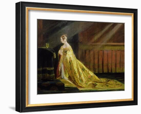 Queen Victoria in Her Coronation Robe, 1838-Charles Robert Leslie-Framed Giclee Print