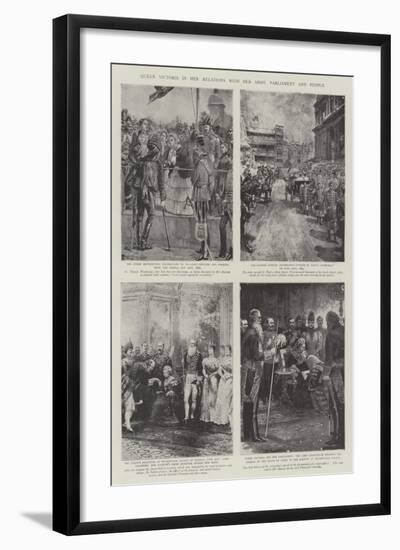 Queen Victoria in Her Relations with Her Army, Parliament and People-William Heysham Overend-Framed Giclee Print