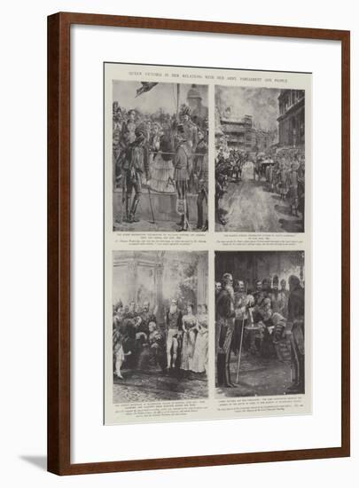 Queen Victoria in Her Relations with Her Army, Parliament and People-William Heysham Overend-Framed Giclee Print