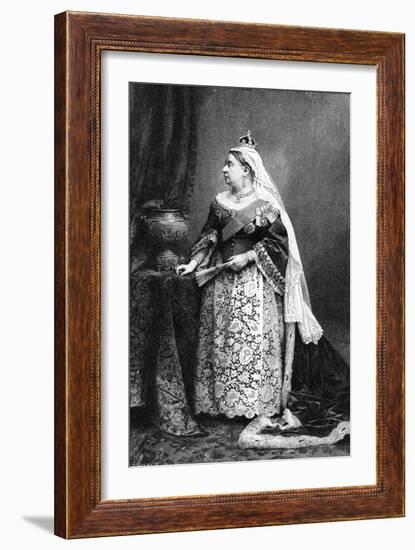 Queen Victoria in Her State Robes, 1887-Walery-Framed Giclee Print