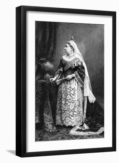 Queen Victoria in Her State Robes, 1887-Walery-Framed Giclee Print