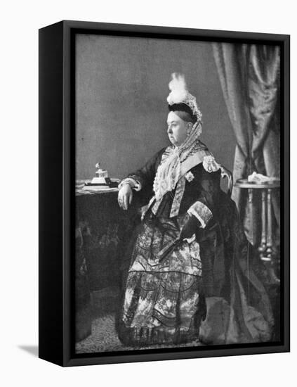 Queen Victoria in the Dress She Wore at Her Golden Jubilee Service, 1887-Hughes & Mullins-Framed Premier Image Canvas