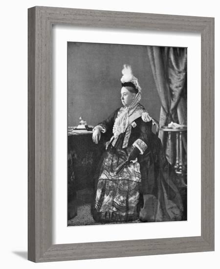 Queen Victoria in the Dress She Wore at Her Golden Jubilee Service, 1887-Hughes & Mullins-Framed Giclee Print