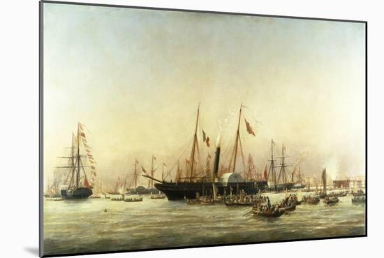 Queen Victoria Landing at Brighton, C.1843-Richard Henry Nibbs-Mounted Giclee Print