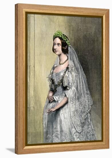 Queen Victoria on Her Wedding Day-null-Framed Premier Image Canvas