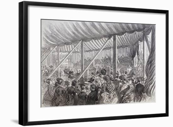 Queen Victoria Opening Blackfriars Bridge, London, 1869-null-Framed Giclee Print