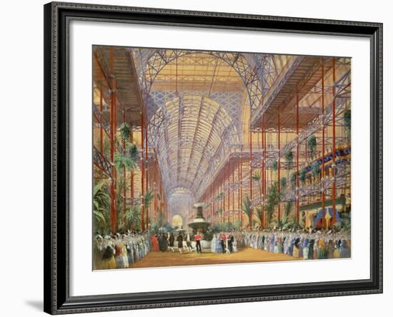 Queen Victoria Opening the 1862 Exhibition after Crystal Palace Moved to Sydenham-Joseph Nash-Framed Giclee Print