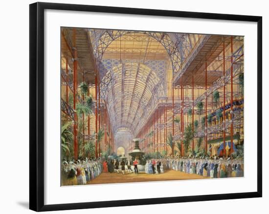 Queen Victoria Opening the 1862 Exhibition after Crystal Palace Moved to Sydenham-Joseph Nash-Framed Giclee Print