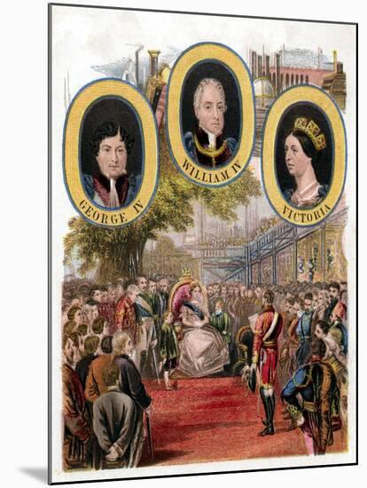 Queen Victoria Opening the Great Exhibition, Crystal Palace, London, May 1851-null-Mounted Giclee Print