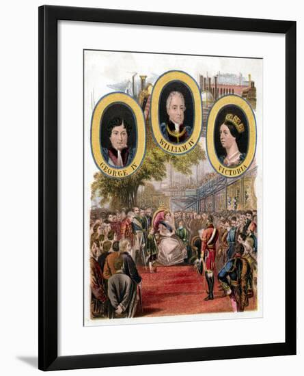 Queen Victoria Opening the Great Exhibition, Crystal Palace, London, May 1851-null-Framed Giclee Print
