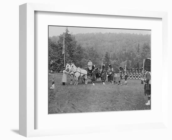 Queen Victoria Presenting Colours to the Cameron Highlanders, 1873 (B/W Photo)-English Photographer-Framed Giclee Print