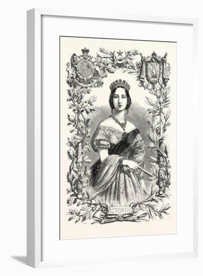 Queen Victoria. Queen of England, 1855-null-Framed Giclee Print