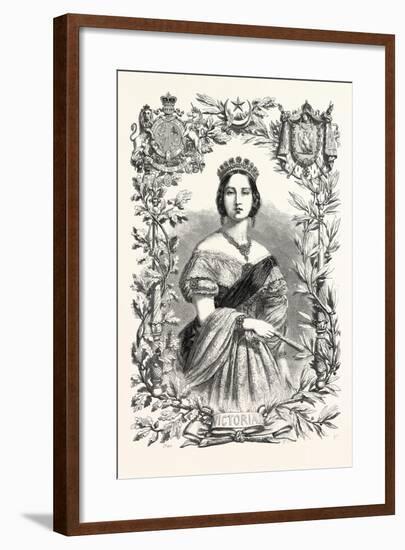 Queen Victoria. Queen of England, 1855-null-Framed Giclee Print