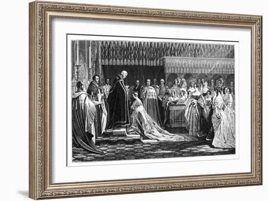 Queen Victoria Receiving the Sacrament at Her Coronation, June 1838-Charles Robert Leslie-Framed Giclee Print