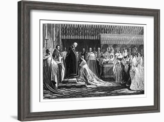 Queen Victoria Receiving the Sacrament at Her Coronation, June 1838-Charles Robert Leslie-Framed Giclee Print