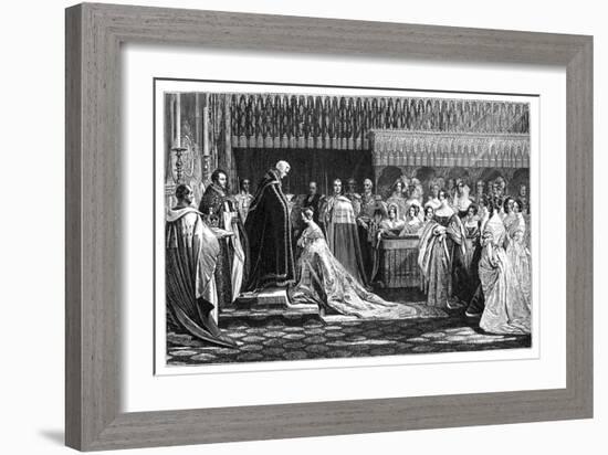 Queen Victoria Receiving the Sacrament at Her Coronation, June 1838-Charles Robert Leslie-Framed Giclee Print