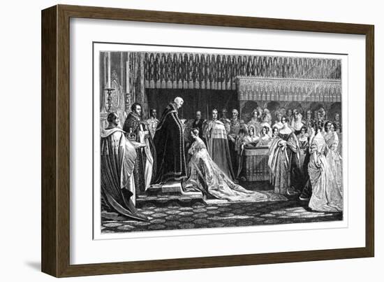 Queen Victoria Receiving the Sacrament at Her Coronation, June 1838-Charles Robert Leslie-Framed Giclee Print