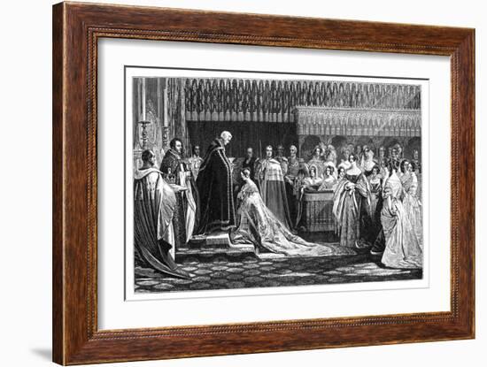 Queen Victoria Receiving the Sacrament at Her Coronation, June 1838-Charles Robert Leslie-Framed Giclee Print