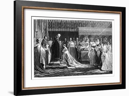 Queen Victoria Receiving the Sacrament at Her Coronation, June 1838-Charles Robert Leslie-Framed Giclee Print