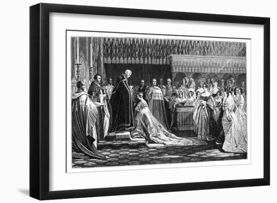 Queen Victoria Receiving the Sacrament at Her Coronation, June 1838-Charles Robert Leslie-Framed Giclee Print