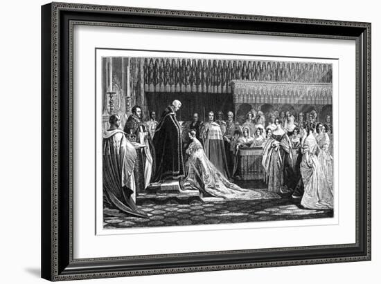 Queen Victoria Receiving the Sacrament at Her Coronation, June 1838-Charles Robert Leslie-Framed Giclee Print