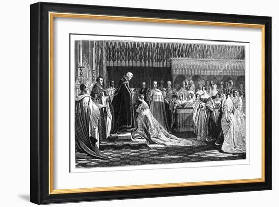 Queen Victoria Receiving the Sacrament at Her Coronation, June 1838-Charles Robert Leslie-Framed Giclee Print