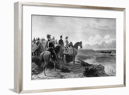 Queen Victoria Reviewing Her Troops, Aldershot, 1856-C Thomas-Framed Giclee Print