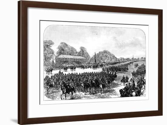 Queen Victoria Reviewing Volunteers in the Great Park, Windsor, Berkshire, Late 19th Century-null-Framed Giclee Print