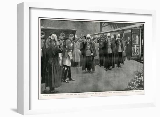 Queen Victoria's Coffin at Paddington Station-H.m. Paget-Framed Art Print