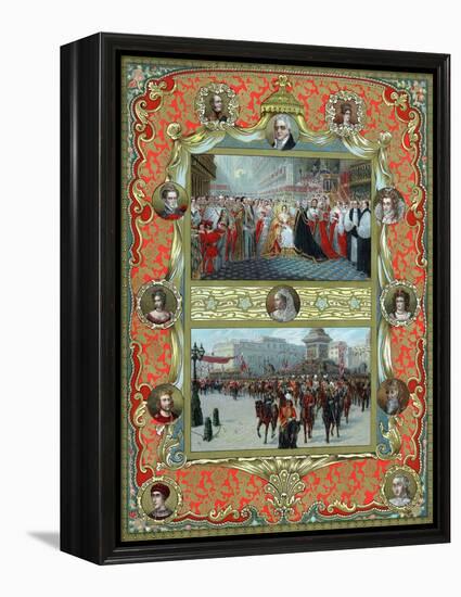 Queen Victoria's Coronation, 1837 and Golden Jubilee, 1887-null-Framed Premier Image Canvas