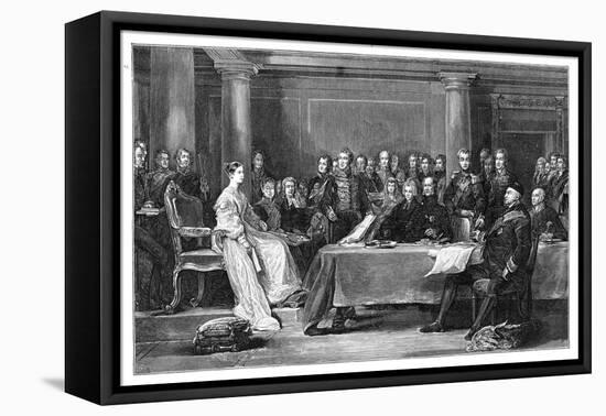 Queen Victoria's First Council, C1837-David Wilkie-Framed Premier Image Canvas