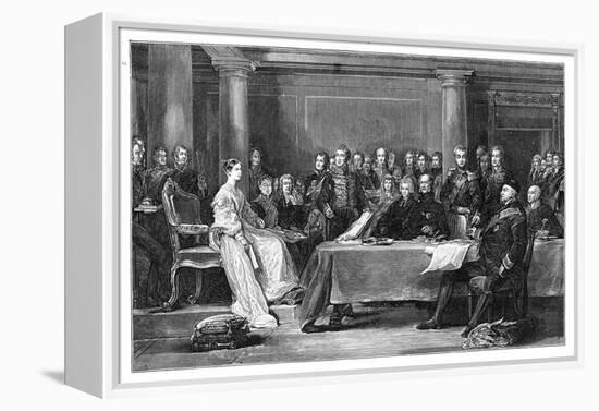 Queen Victoria's First Council, C1837-David Wilkie-Framed Premier Image Canvas