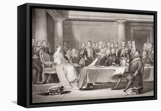 Queen Victoria's First Council, Kensington Palace, 21 June 1837, from 'Illustrations of English…-Sir David Wilkie-Framed Premier Image Canvas