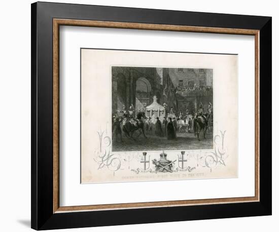 Queen Victoria's First Visit to the City of London, 9 November 1837-null-Framed Giclee Print