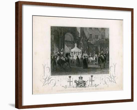 Queen Victoria's First Visit to the City of London, 9 November 1837-null-Framed Giclee Print