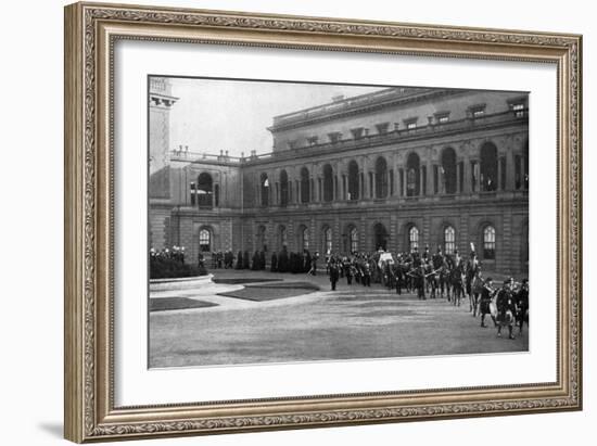 Queen Victoria's Funeral Procession Leaving Osborne House, Isle of Wight, February 1St, 1901-Hughes & Mullins-Framed Giclee Print
