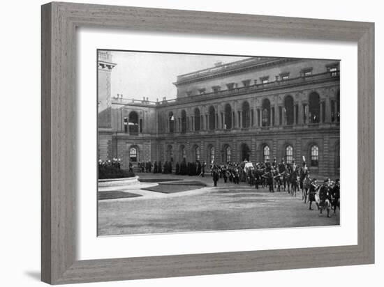 Queen Victoria's Funeral Procession Leaving Osborne House, Isle of Wight, February 1St, 1901-Hughes & Mullins-Framed Giclee Print