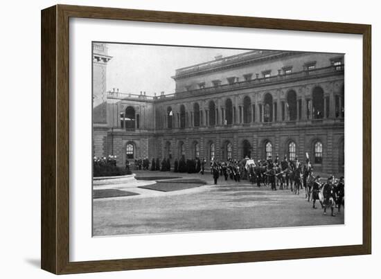 Queen Victoria's Funeral Procession Leaving Osborne House, Isle of Wight, February 1St, 1901-Hughes & Mullins-Framed Giclee Print