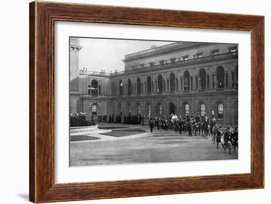 Queen Victoria's Funeral Procession Leaving Osborne House, Isle of Wight, February 1St, 1901-Hughes & Mullins-Framed Giclee Print