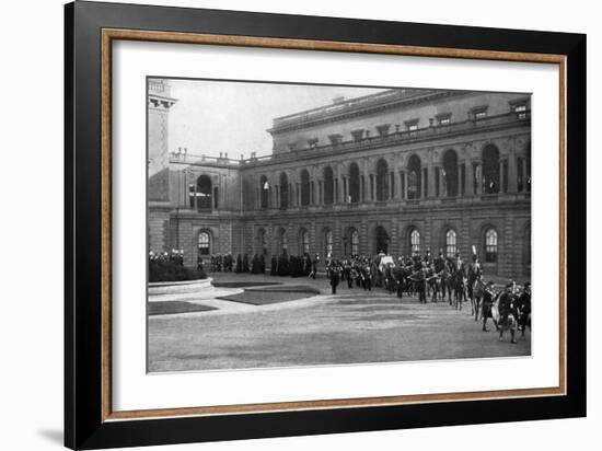 Queen Victoria's Funeral Procession Leaving Osborne House, Isle of Wight, February 1St, 1901-Hughes & Mullins-Framed Giclee Print